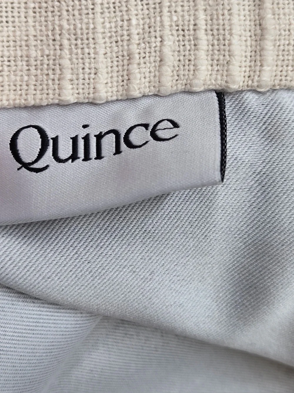 QUINCE Set Of 2 48x84 Cotton Slub Room Darkening Curtains Natural 1097